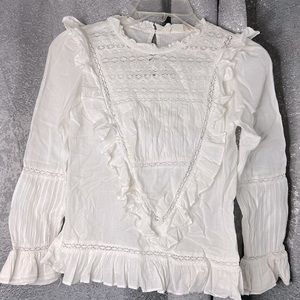 White zara blouse
